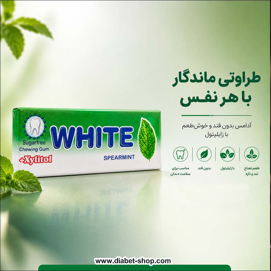 White Mint Flavored Sugar Free Gum