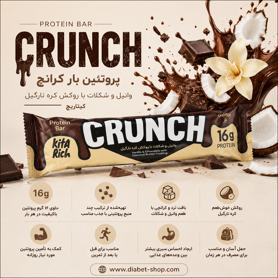 Kitarich Vanilla Chocolate Crunch Protein Bar with Coconut Butter Coating2