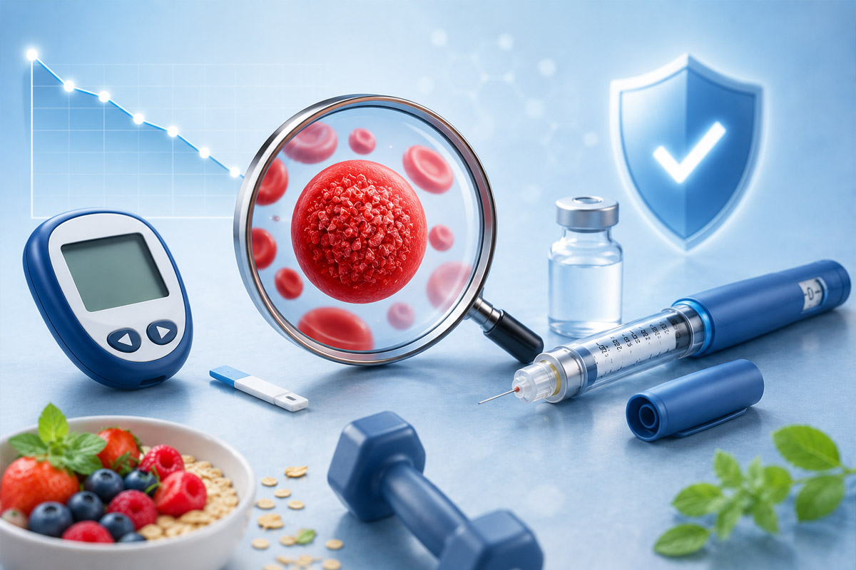 Can insulin be discontinued if HbA1c levels drop3