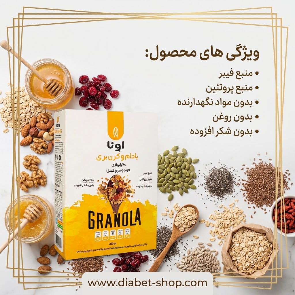 Avena Sugar Free Oat Honey Almond and Cranberry Granola2