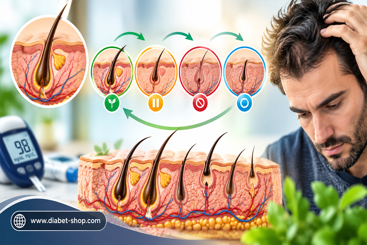 What causes hair loss in people with diabetes3