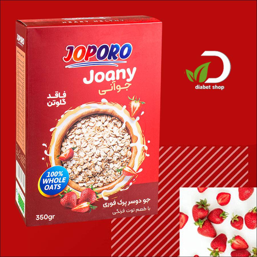 جو دوسر پرک فوری بدو گلوتن با طعم توت فرنگی جوپرو