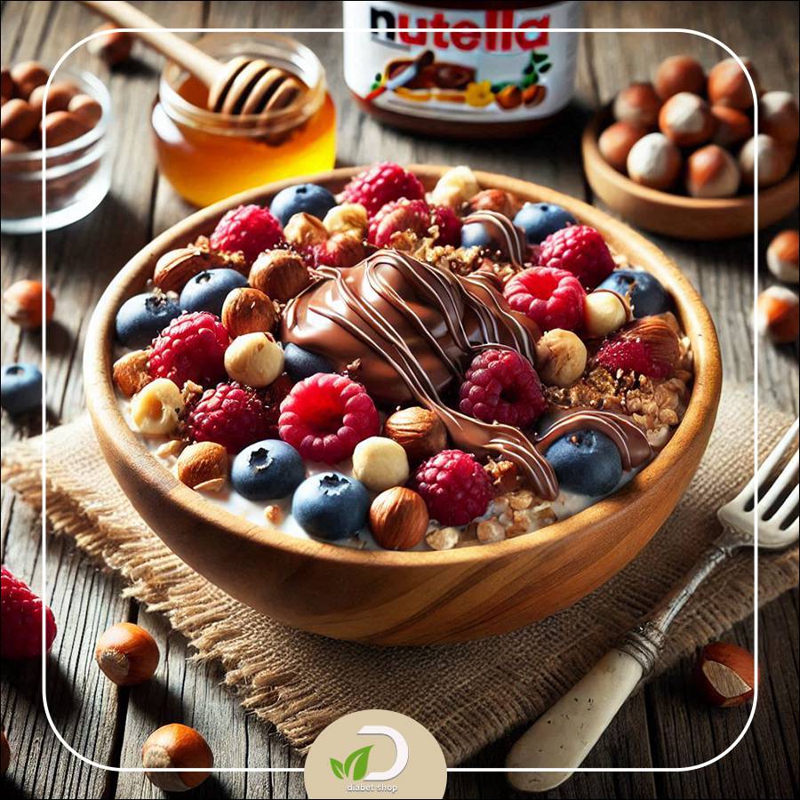 Breakfast Muesli with Nutella and Charban Hazelnuts
