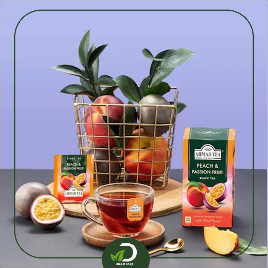 چای سیاه با طعم هلو و پشن فروت احمد تی بگ پاکت دار 25 عددی