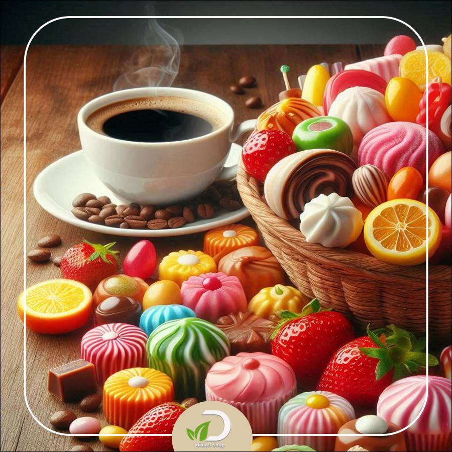 آبنبات استویا بدون قند با طعم قهوه استویوفیت