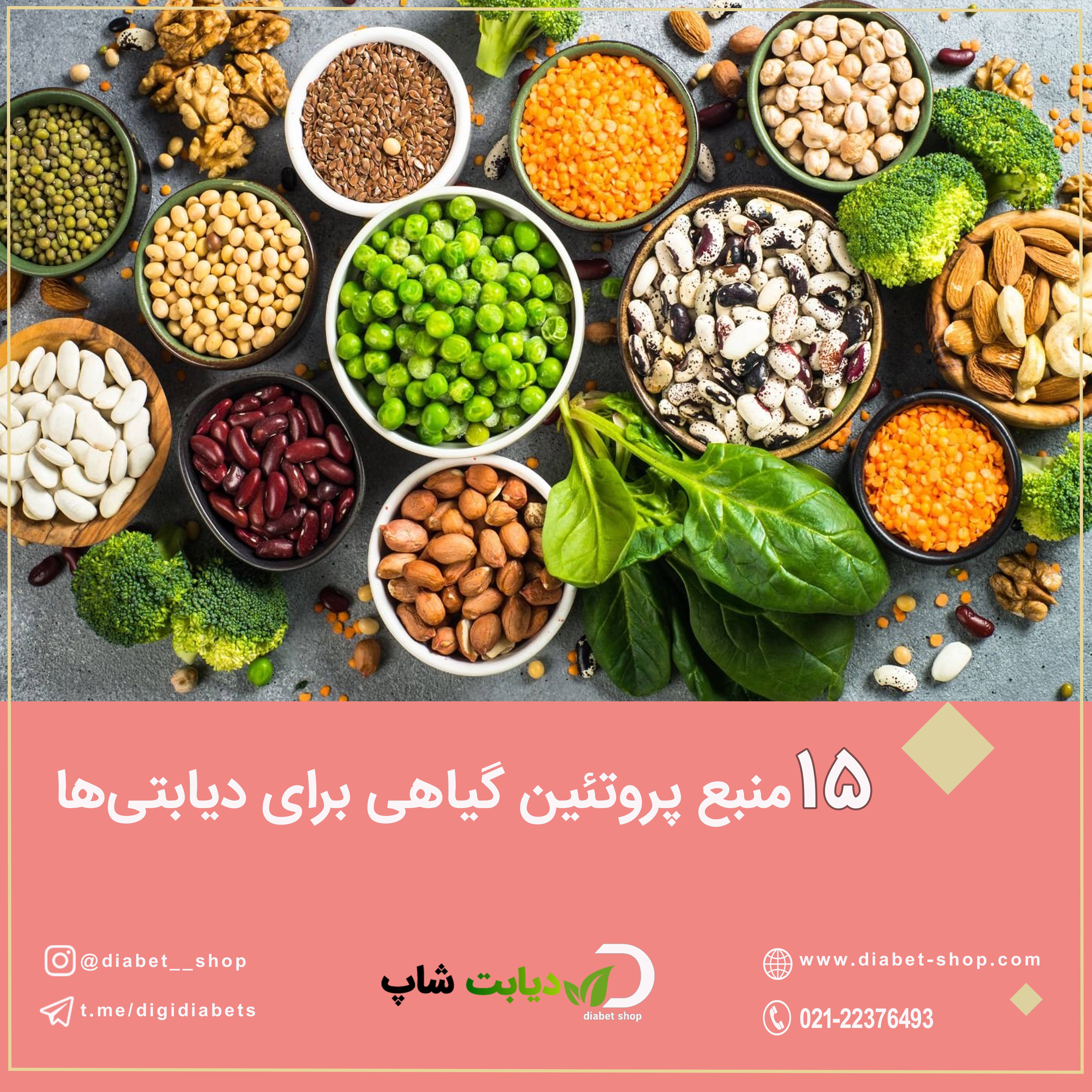 ۱۵ منبع پروتئین گیاهی برای دیابتی‌ ها