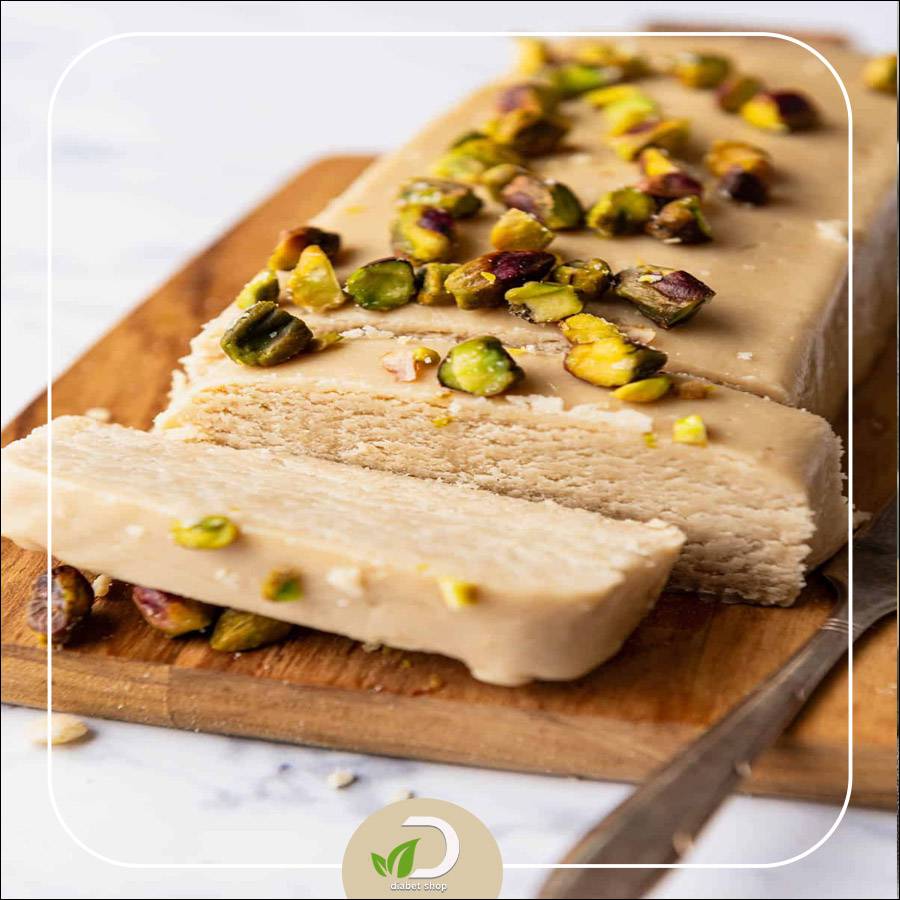 حلوا ارده بدون شکر پسته ‌ای وگان ویگر