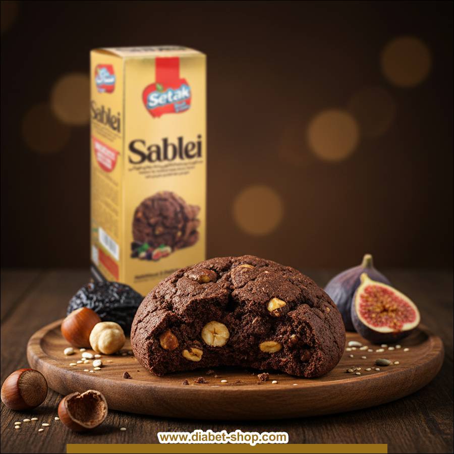 بیسکویت چند غله کاکائویی با مغزهای خوراکی ستاک