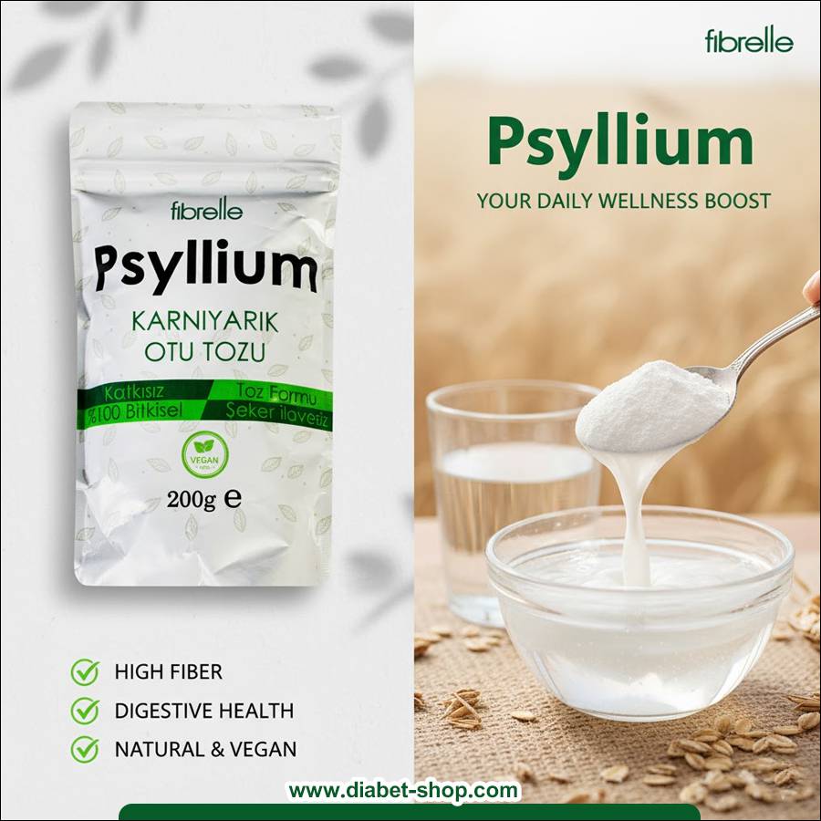 پودر پوسته اسفرزه وگان و بدون قند فیبرله