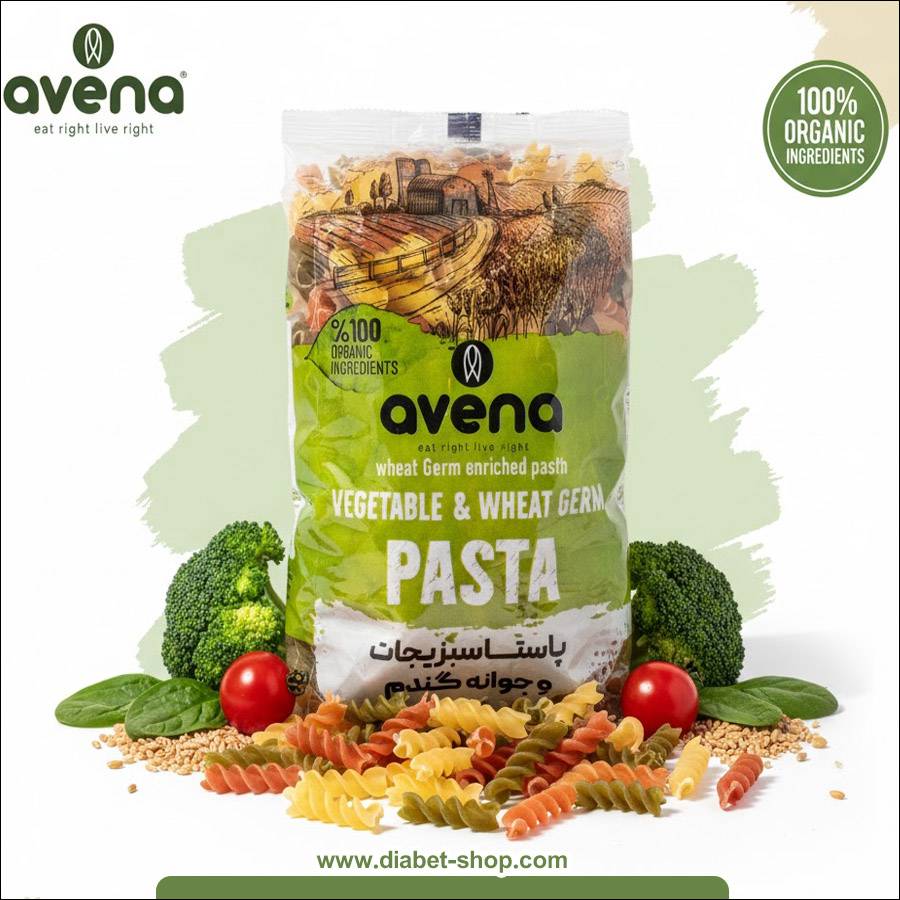 پاستا سبزیجات و جوانه گندم پیچی بدون قند اونا