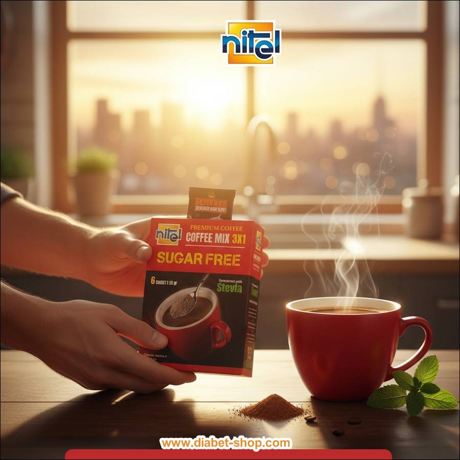 کافی میکس ۳ در ۱ بدون شکر شیرین شده با استویا نیتل