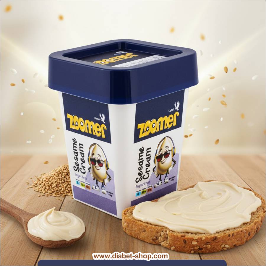 کرم کنجد بدون شکر زومر