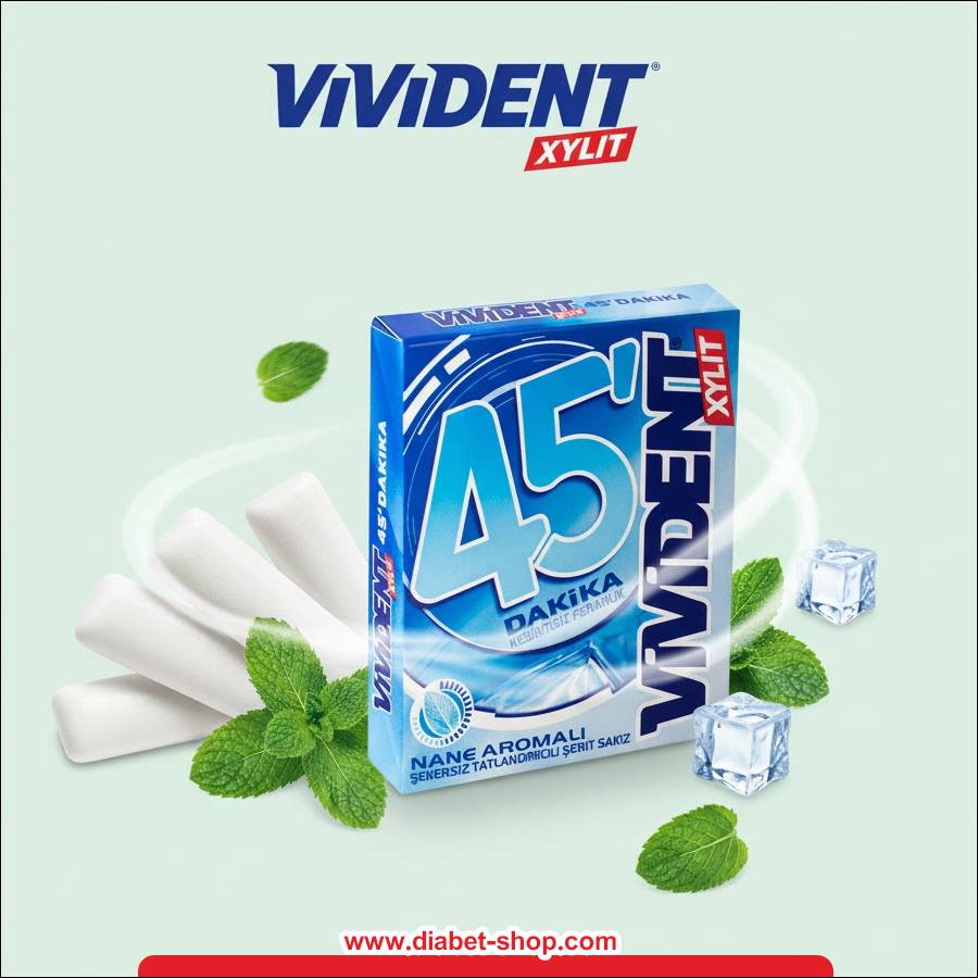 آدامس نواری ۴۵ دقیقه بدون قند با طعم نعنا ویویدنت