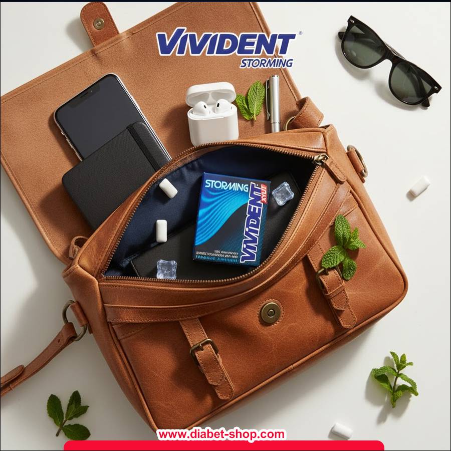 آدامس استرومینگ بدون شکر  با طعم نعناع سبز ویویدنت