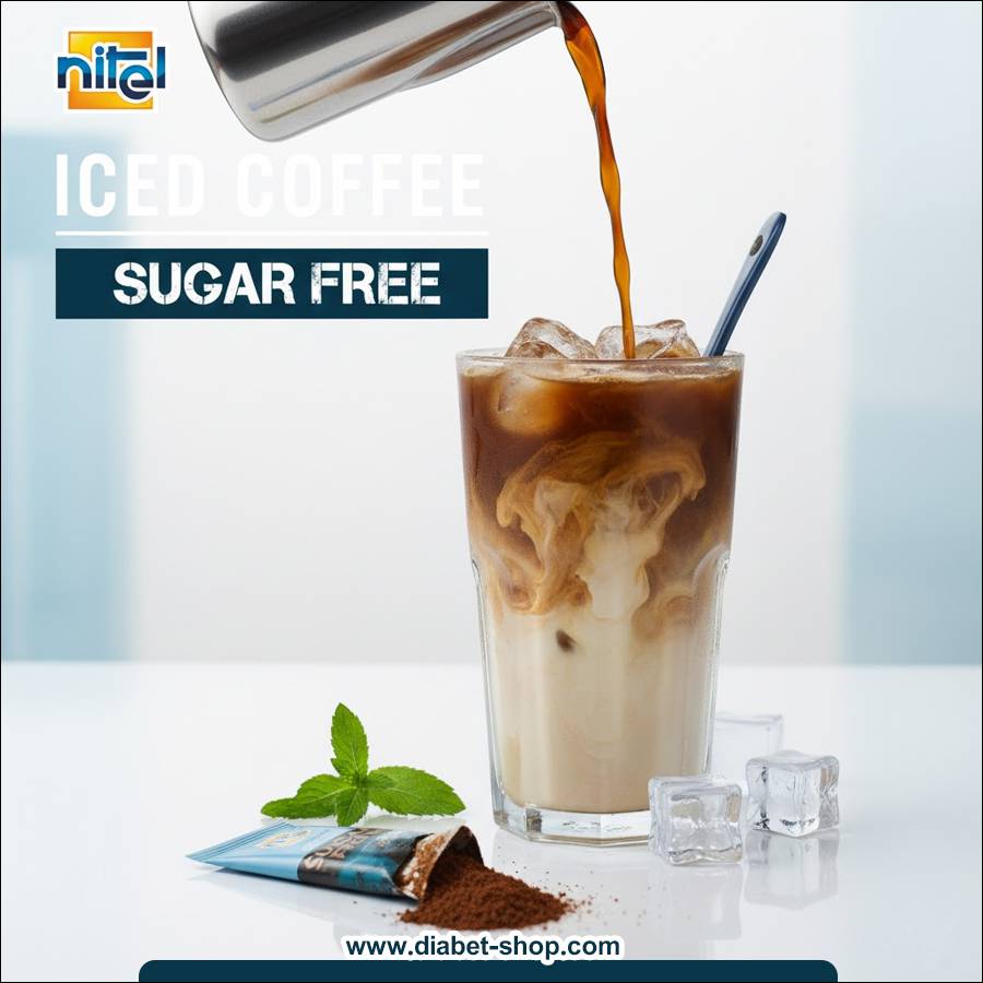 آیس کافی بدون قند شیرین شده با استویا نیتل