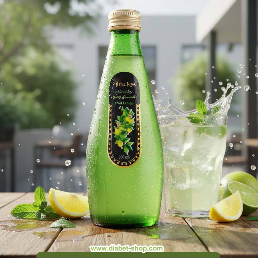 نوشابه گازدار کم کالری تایم لس با طعم نعنا لیمو