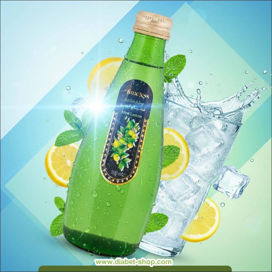 نوشابه گازدار کم کالری تایم لس با طعم نعنا لیمو