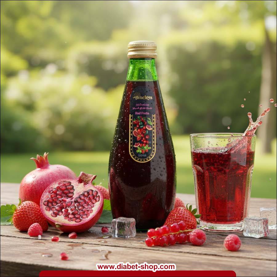 نوشابه گازدار کم کالری با طعم میوه های قرمز تایم لس