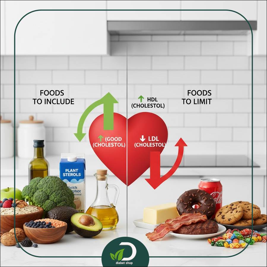 نقش تغذیه در کنترل کلسترول خون