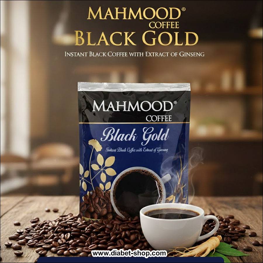 پودر قهوه فوری بدون قند بلک گلد حاوی عصاره جینسینگ محمود
