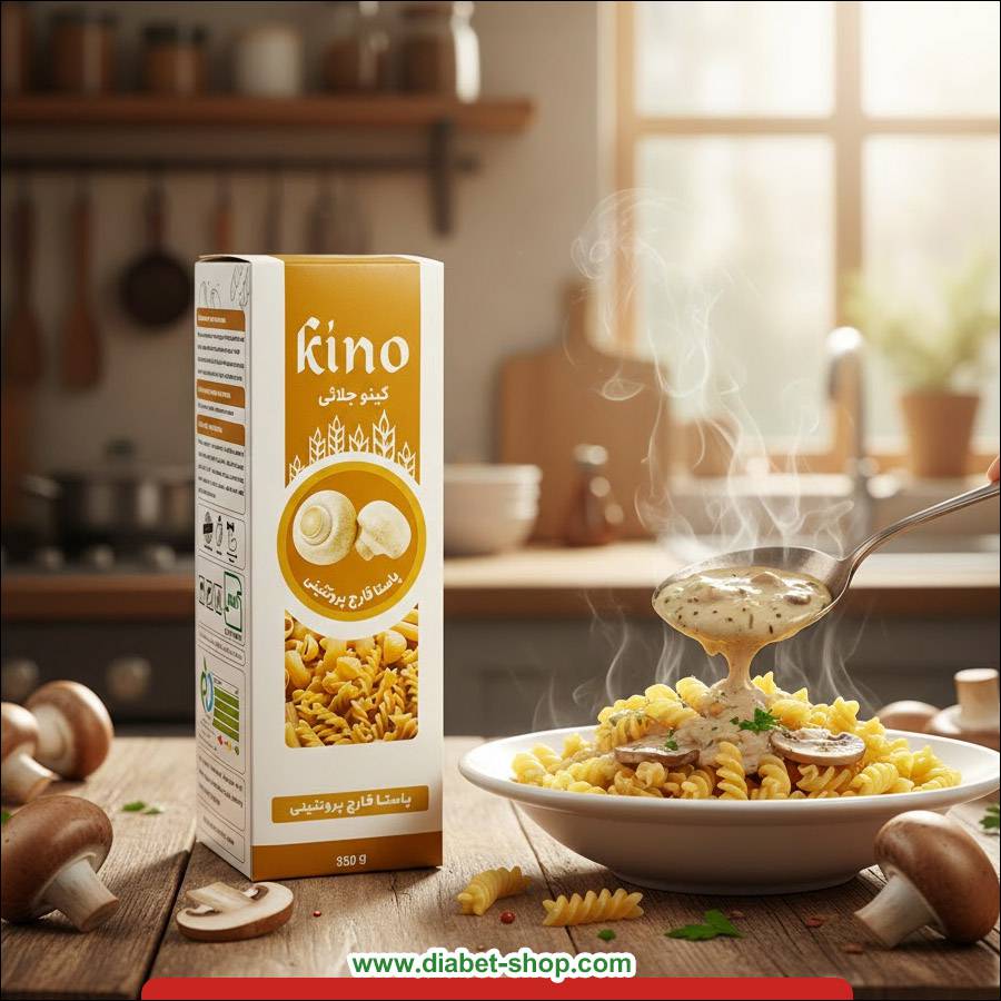 پاستا حاوی پودر قارچ پروتئینی کینو