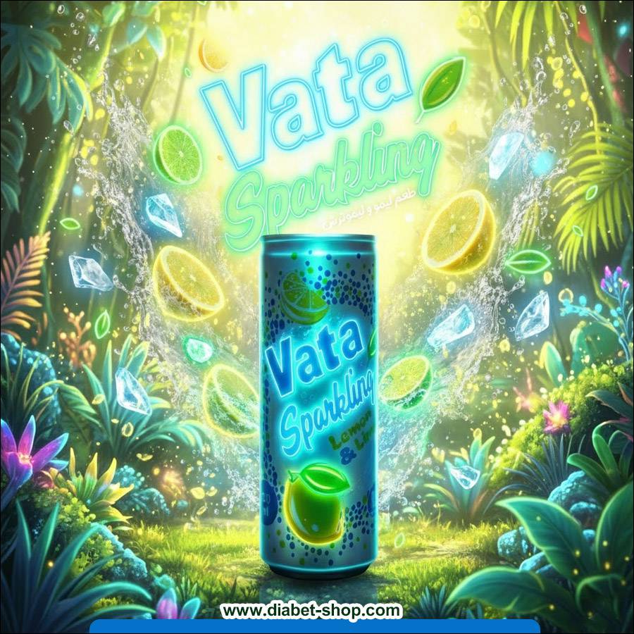 نوشابه گازدار بدون قند لیمویی واتا اسپارکلینگ
