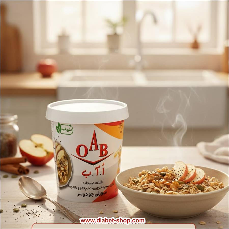 Gluten-free oat muesli with cinnamon apple