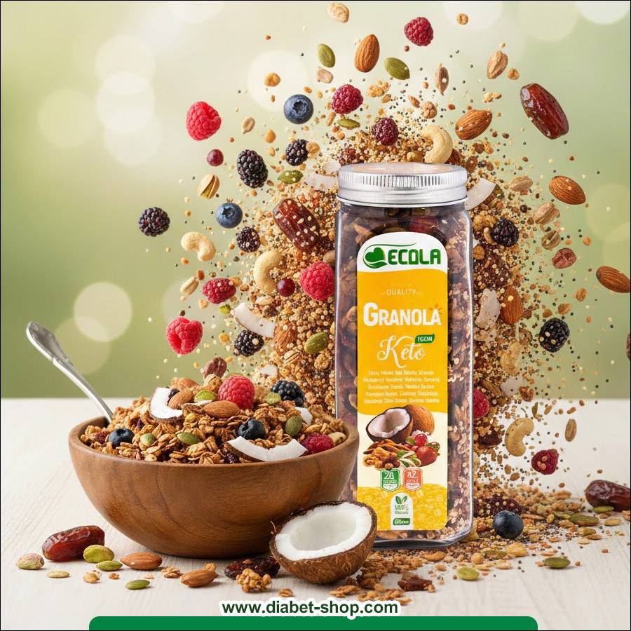 گرانولا کتو بدون قند و گلوتن اکولا