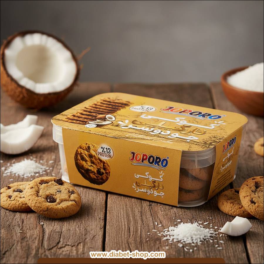 کوکی رژیمی پروتئینه جو دوسر نارگیلی جوپرو