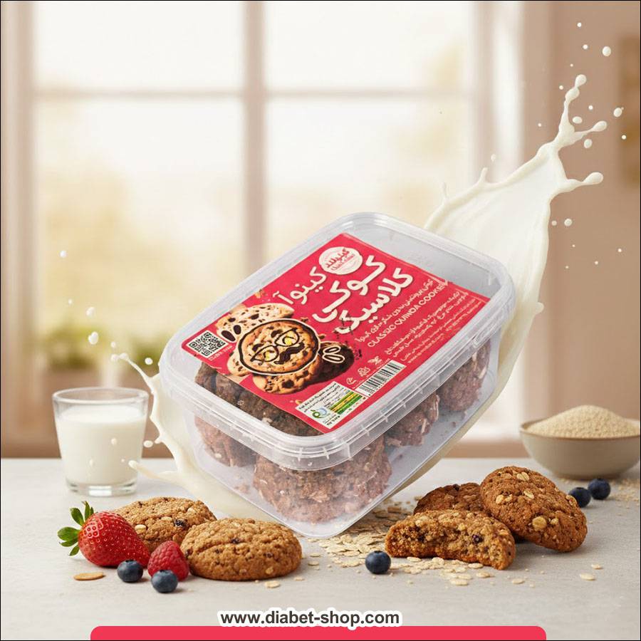 کوکی پروتئینی بدون شکر کلاسیک کینوا کینولند