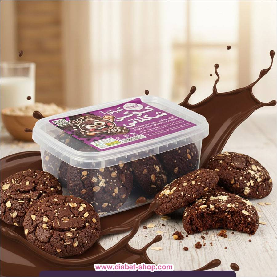 کوکی پروتئینی بدون شکر شکلاتی کینوا کینولند