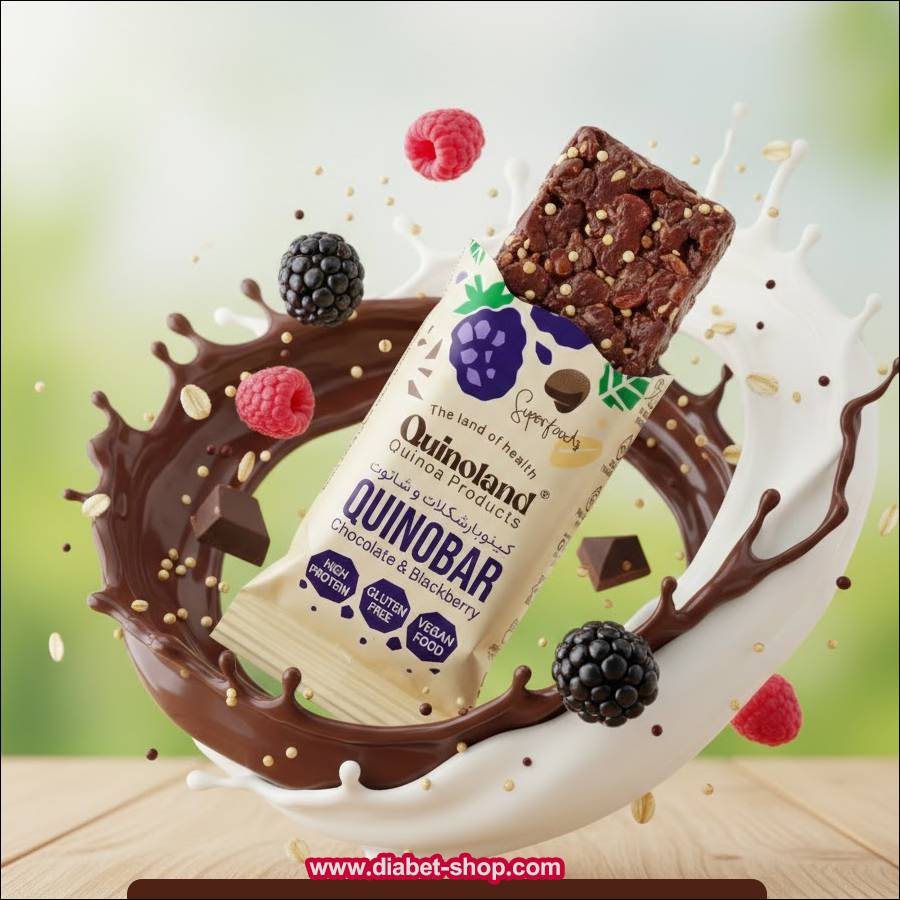 کینوبار پروتئینی بدون گلوتن شکلات و شاتوت کینولند