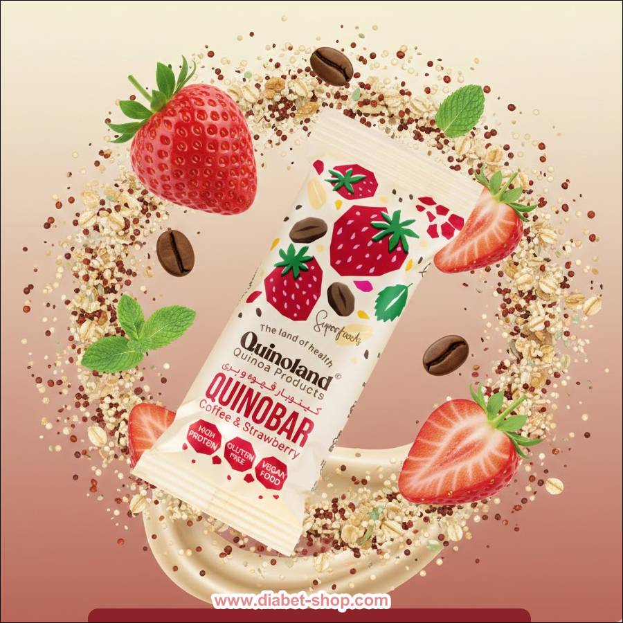 کینوبار پروتئینی بدون گلوتن قهوه و بری کینولند