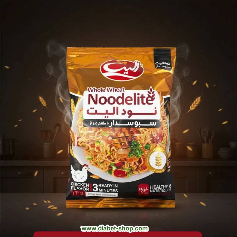 نودل سبوسدار با طعم مرغ الیت