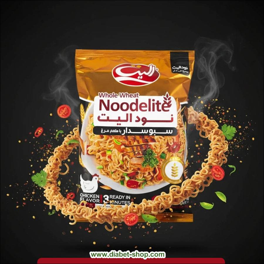 نودل سبوسدار با طعم مرغ الیت