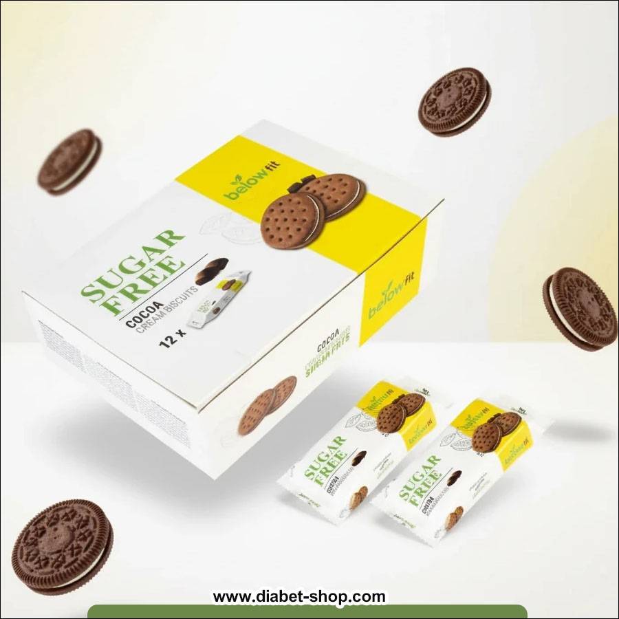 بیسکویت کرمدار کاکائویی بدون قند بیلوفیت