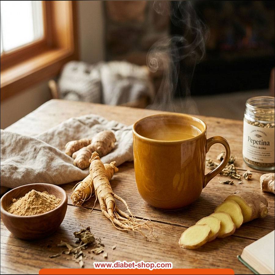 دمنوش جینسینگ و زنجبیل پپتینا