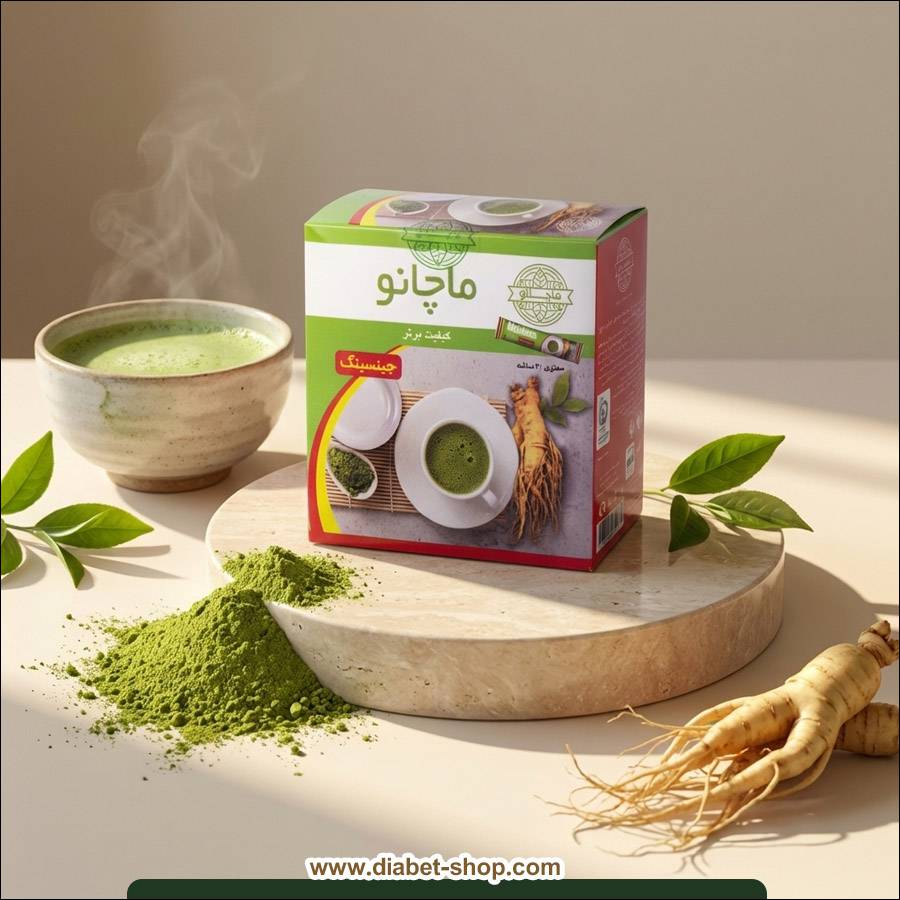چای ماچا با طعم جینسینگ ماچانو