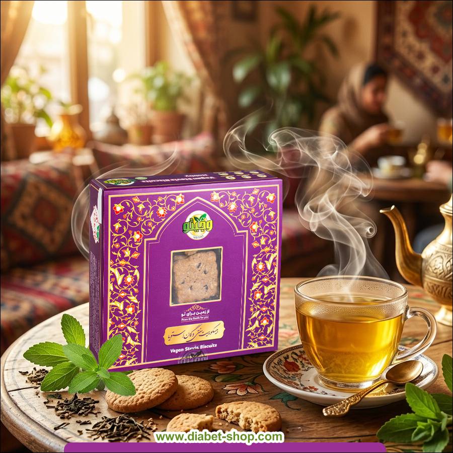 بیسکویت سنتی رژیمی وگان با استویا هوبی وجیتو