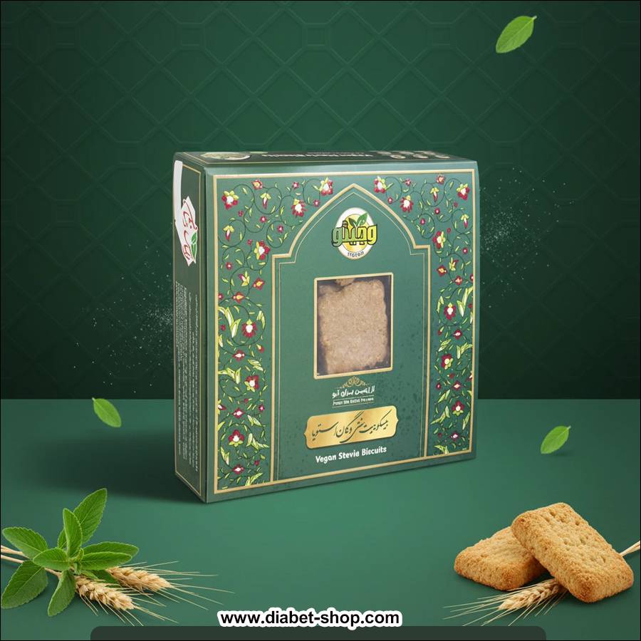 بیسکویت سنتی رژیمی وگان با استویا هل و گلاب وجیتو