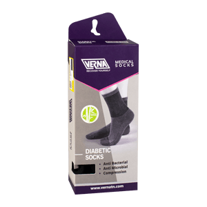 جوراب دیابتی بامبو مردانه ورنا رنگ مشکی