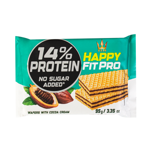 ویفر کاکائویی پروتئینی بدون شکر 95 گرمی هپی فیت پرو Flis Happy Fit Pro