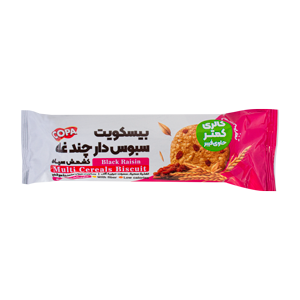 بیسکویت سبوس دار چند غله حاوی کشمش سیاه کوپا 150 گرمی