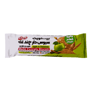 بیسکویت سبوس دار چند غله سیب و دارچین کوپا 150 گرمی