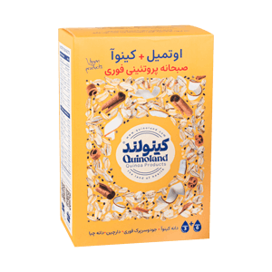 کینوا اوتمیل بدون گلوتن با پودر دارچین و دانه چیا کینولند 300 گرمی
