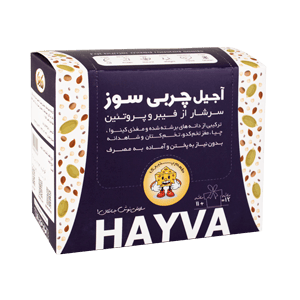 آجیل چربی سوز با طعم پنیری هایوا بسته 12 ساشه ای