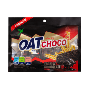 بار غلات رژیمی با طعم شکلات تلخ اوت چوکو 100 گرمی OATCHOCO