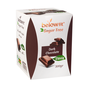 فرآورده کاکائویی تلخ بدون شکر با استویا بیلوفیت 300 گرمی