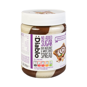 شکلات صبحانه فندقی دو رنگ بدون شکر افزوده دیابلو 350 گرمی Diablo