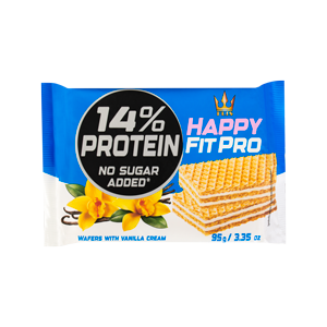 ویفر وانیلی پروتئینی بدون شکر 95 گرم هپی فیت پرو  Happy Fit Pro